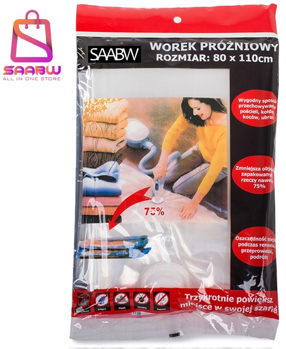 Vacuüm Opbergzak 80x110 cm – Space Saver Bag voor Kleding & Dekens – Lucht Vacuüm Zak – vacuumzakken – vacuumzakken kleding – dekens vacuüm zak – kleding opbergzak – vacuüm opbergzak groot – opbergzak reizen – 05775