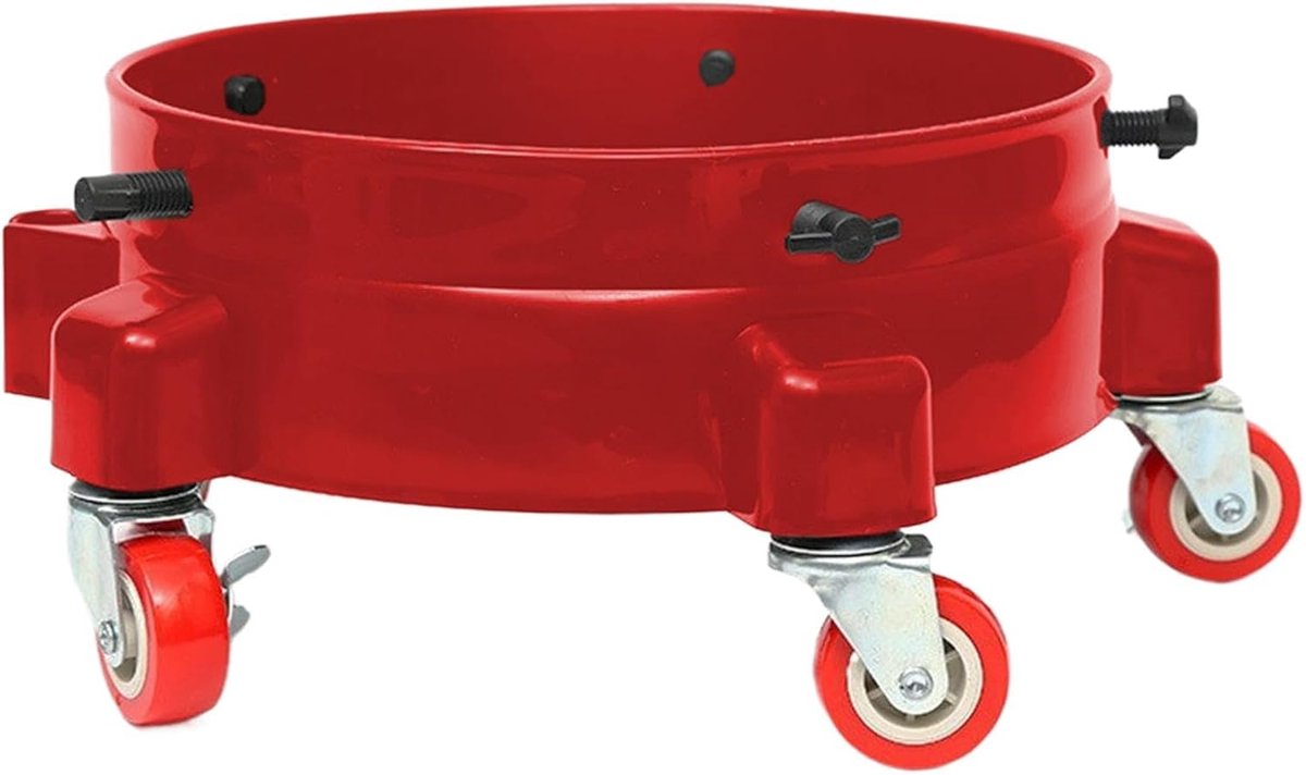 Emmerwagen - Roller voor emmer - Auto wassen - Multifunctioneel ontwerp - 20x32x20 cm - Bruin