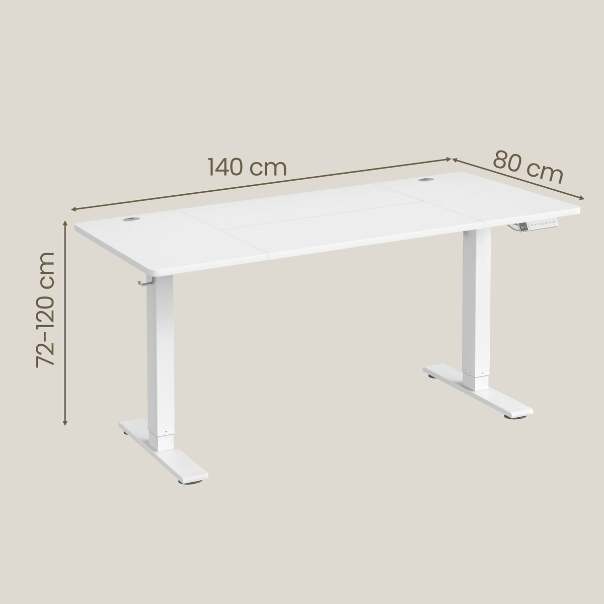 VASAGLE VASAGLE Elektrisch Zit-Sta Bureau - afbeelding 2