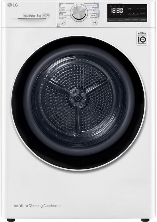 LG RH80V9AV4N - 8 kg droogkast met DUAL Inverter Heat pump™ - Supersnel of Superzuinig - Auto Cleaning Condensor - ThinQ