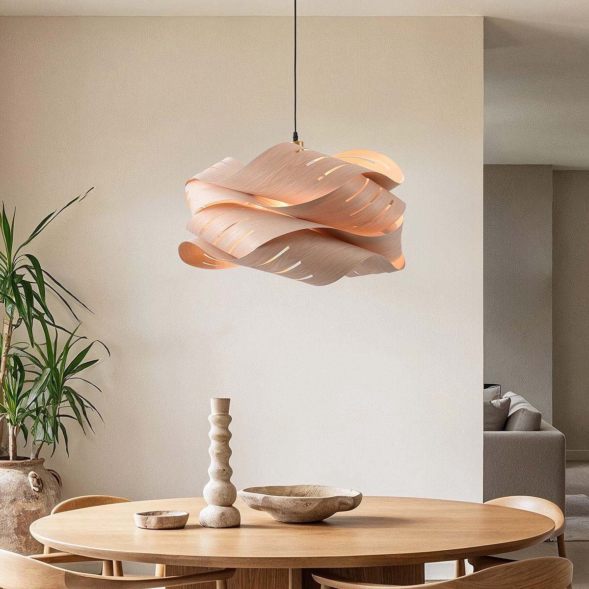 LumenXL Design hanglamp Holz - hout