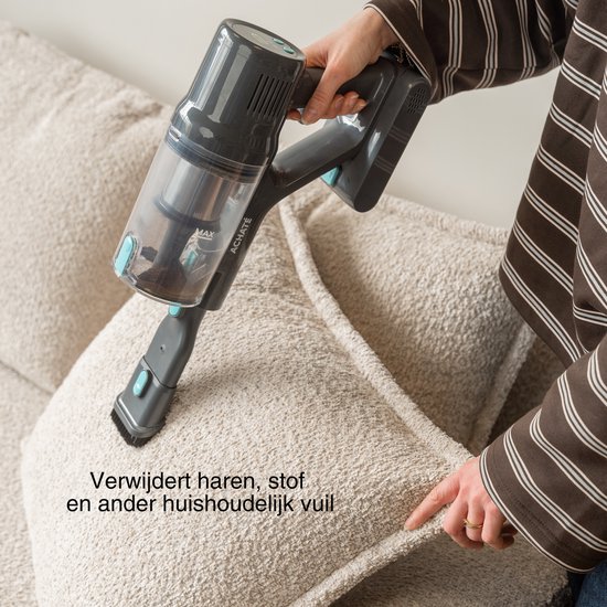 Achaté Steelstofzuiger Pro - Draadloos - Zonder zak - Handstofzuiger - Kruimeldief