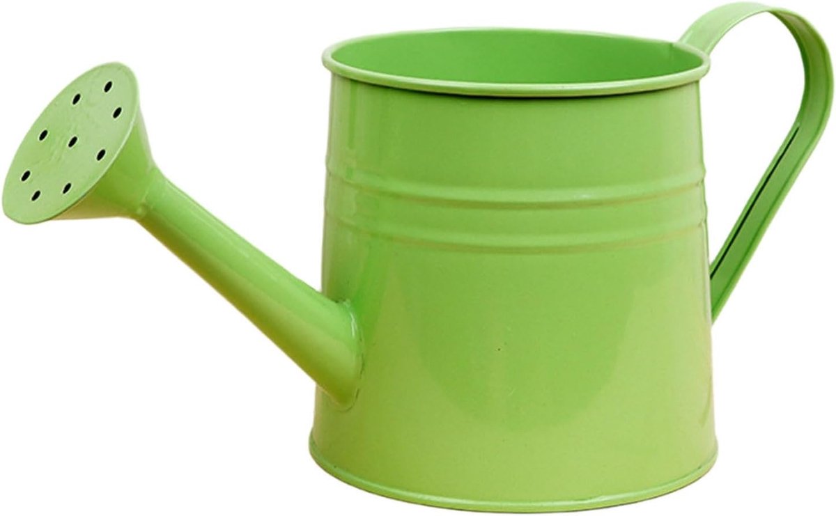 Metalen Gieter - Waterkannetje Bloemen - Planten Water Geven - Roestbestendig Gegalvaniseerd Staal - 1 Liter Capaciteit - Groen