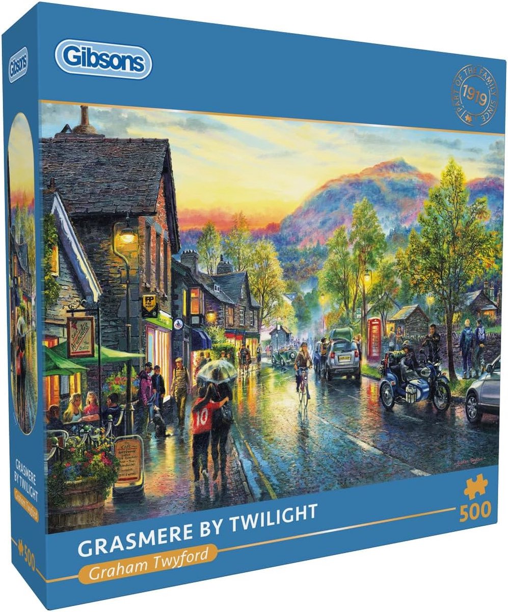 Gibsons - Grasmere in Schemering ("Grasmere by Twilight") - Graham Twyford - 500 stukjes - 48×34cm - Legpuzzel voor Volwassenen
