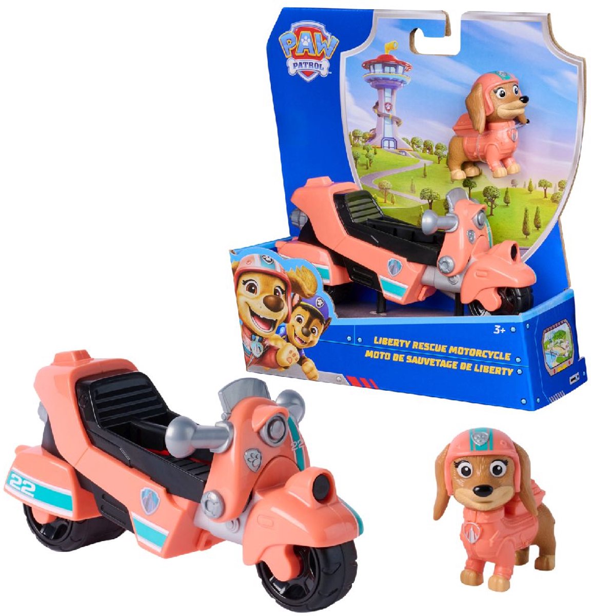 PAW Patrol - Liberty Reddingsmotor - Speelgoedauto met speelfiguur - Speelgoedvoertuigen — afbeelding 10
