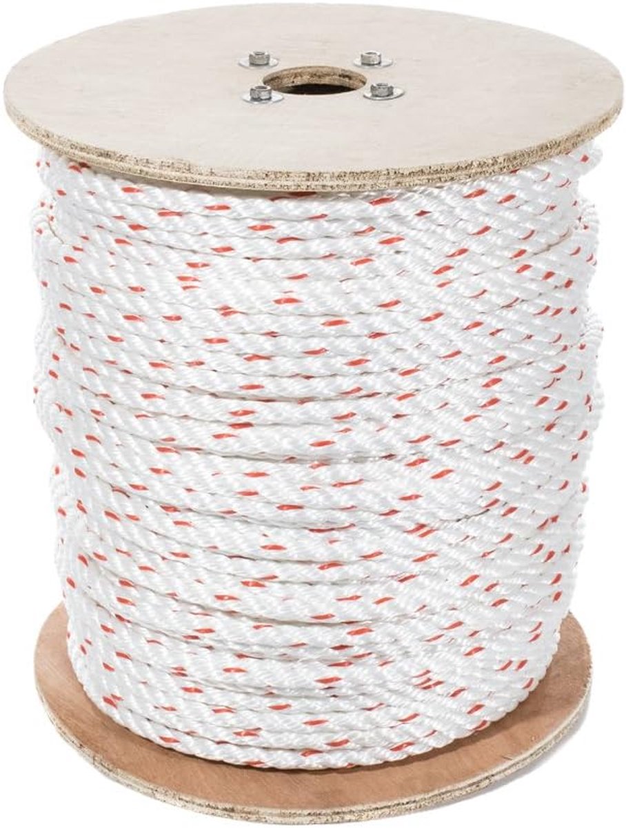 Gedraaid Polyester Touw - Dacron Lijn - Veelzijdig Gebruik - Lichtgewicht Sterkte - 3/8 Inch 50 Voet - Wit