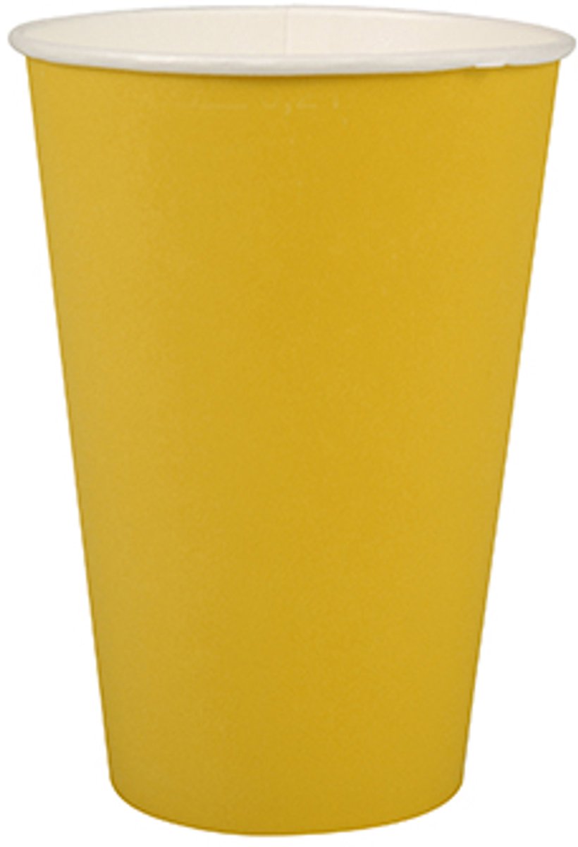 15x 20 Drinkbekers Karton 02 l Ø 7 cm · 97 cm geel