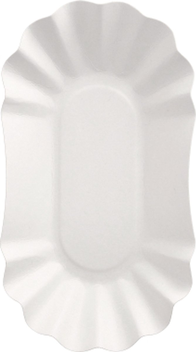 6x 250 Schalen karton pure ovaal 105 cm x 175 cm x 3 cm wit