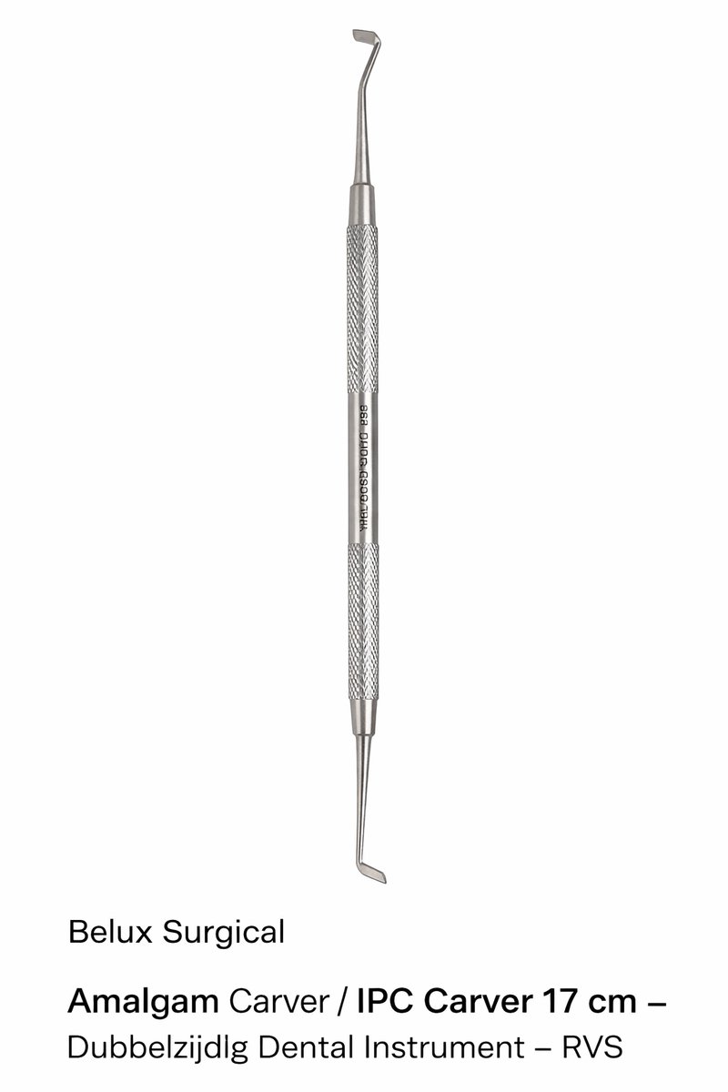Belux Surgical Amalgam Carver / IPC Carver 17 cm – Dubbelzijdig Dental Instrument – RVS