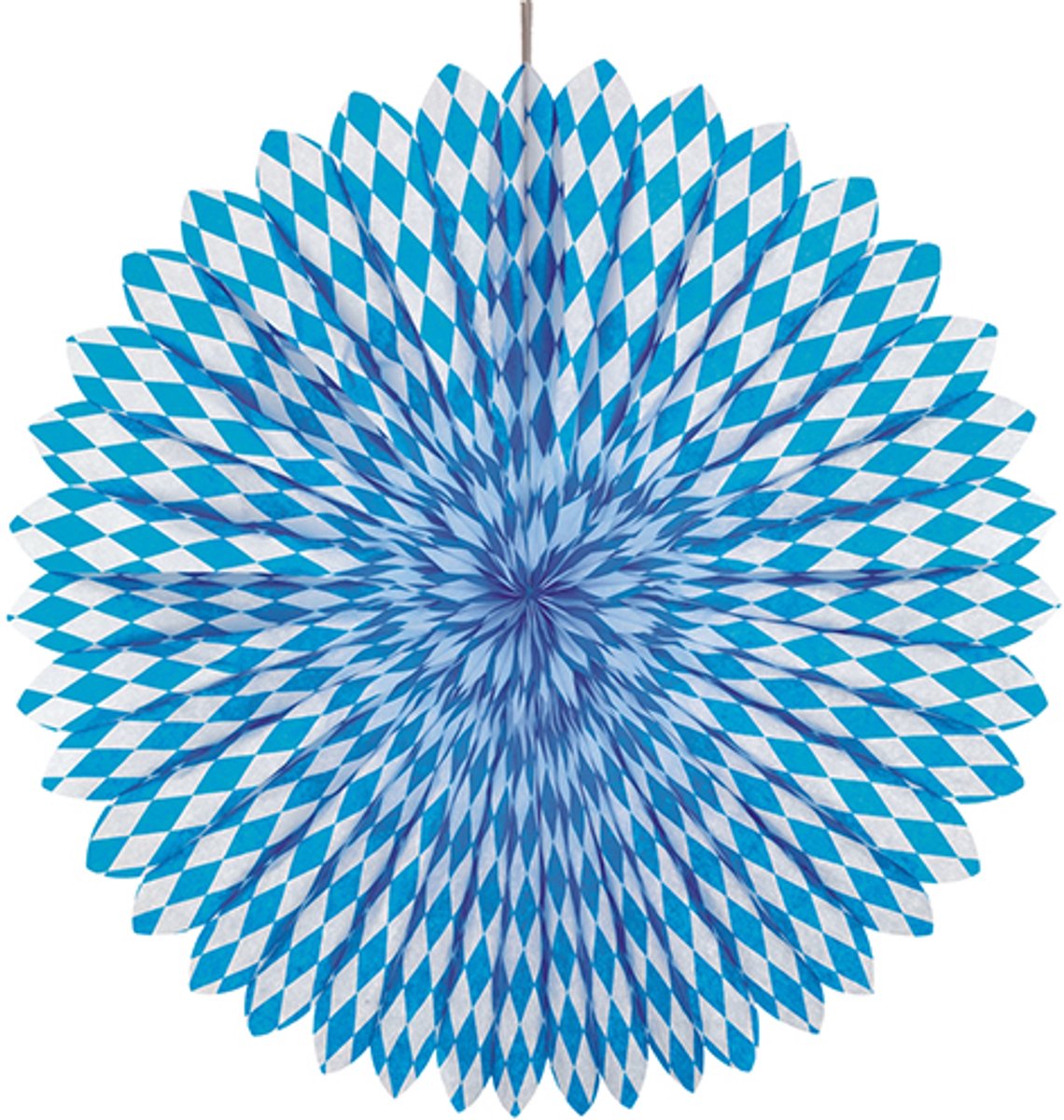 Decoratiewaaier Ø 75 cm Beiers blauw brandvertagend