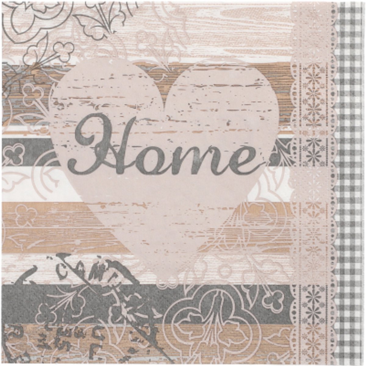 10x 20 Servetten 3-laags 1/4 vouw 33 cm x 33 cm Home