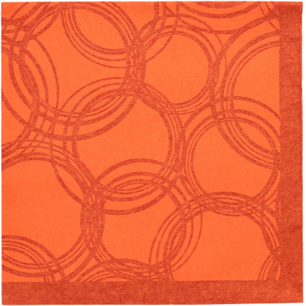 5x 50 Servetten ROYAL Collection 1/4 vouw 40 cm x 40 cm nectarine Bubbles