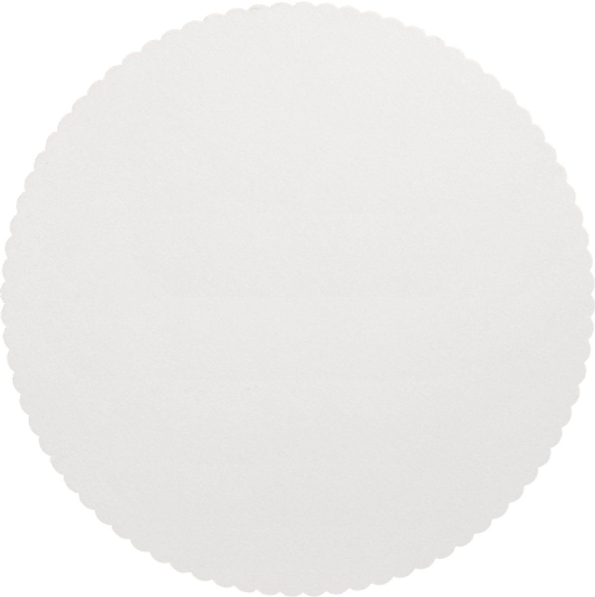 32x 10 Taartranden karton pure rond Ø 30 cm wit met kartel rand