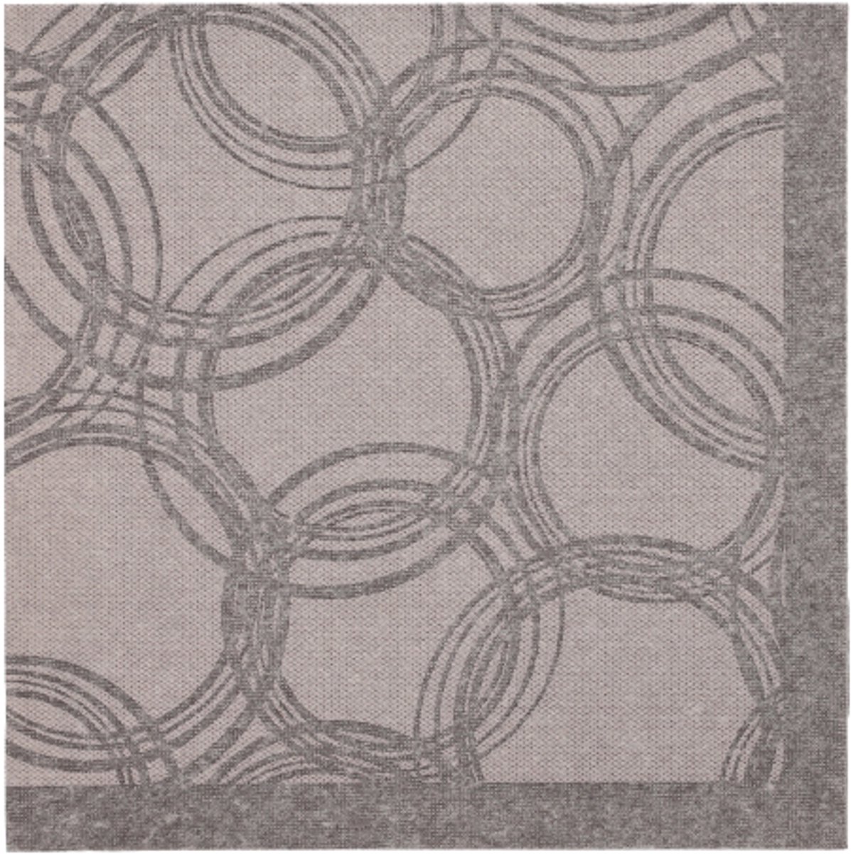 5x 50 Servetten ROYAL Collection 1/4 vouw 40 cm x 40 cm grijs Bubbles