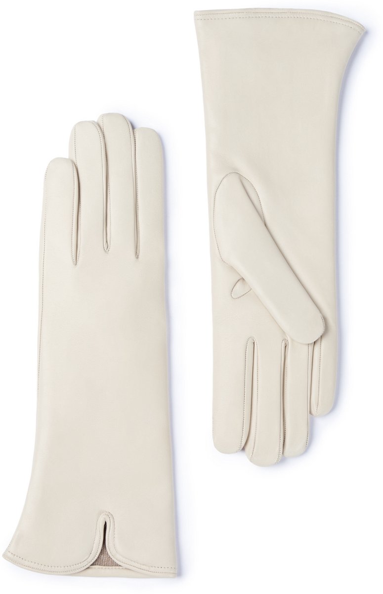 Isabel Bernard Honoré Sylvie cream goatskin leather gloves - Beige
