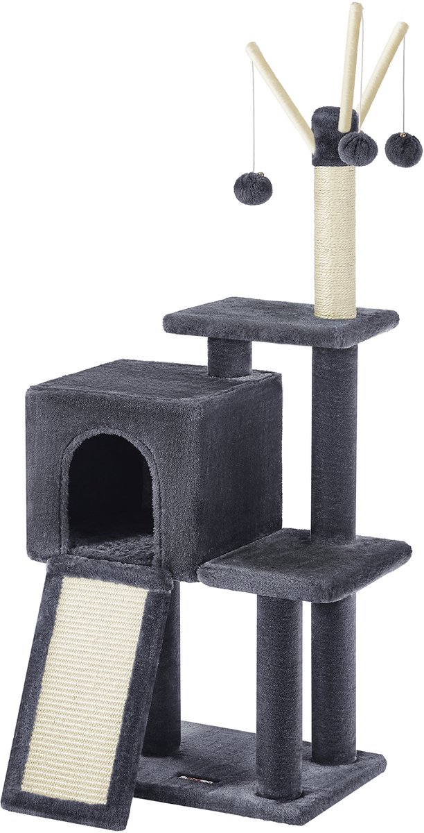 Feandrea - Krabpaal - Kattenboom - Voor Katten - Meerdere Niveaus - Met Kattenhuisje