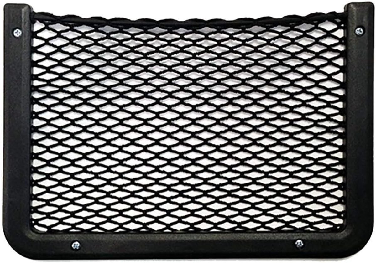 Net Opbergvak - Mesh Organizer - Auto Interieur - Met Frame - 8 x 11 inch - Zwart