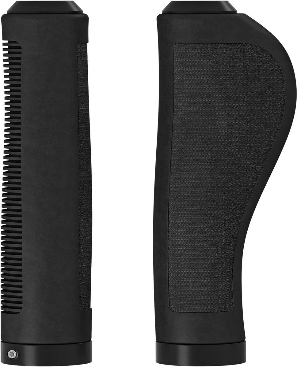 Ergonomische Handgrepen - Fiets Handvatten - Comfortabel Fietsen - Ergonomisch Ontwerp - 130mm Lengte - Zwart