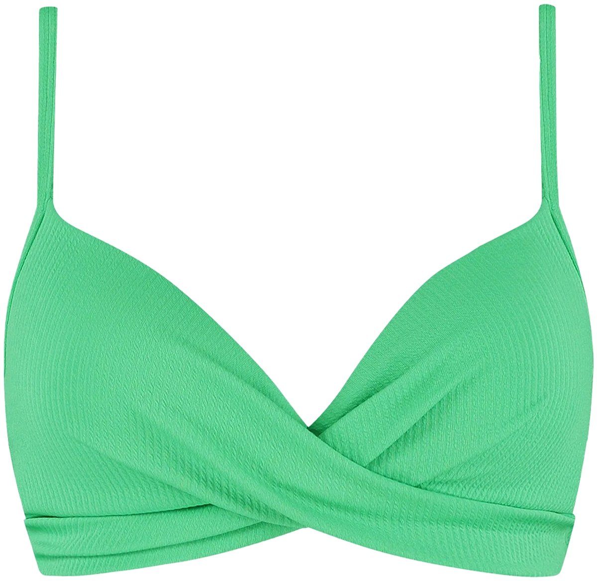 Beachlife padded wired bikinitop in de kleur groen.