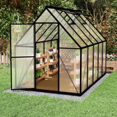 Broeikas - Aluminium Kweekkas 280 x 170 x 195cm – 4 mm Hohl-Kamerpanelen, Schuifdeur & Ventilatie – Tuinkas voor Tomaten, Bloemen en Planten – Weerbestendig, Duurzaam
