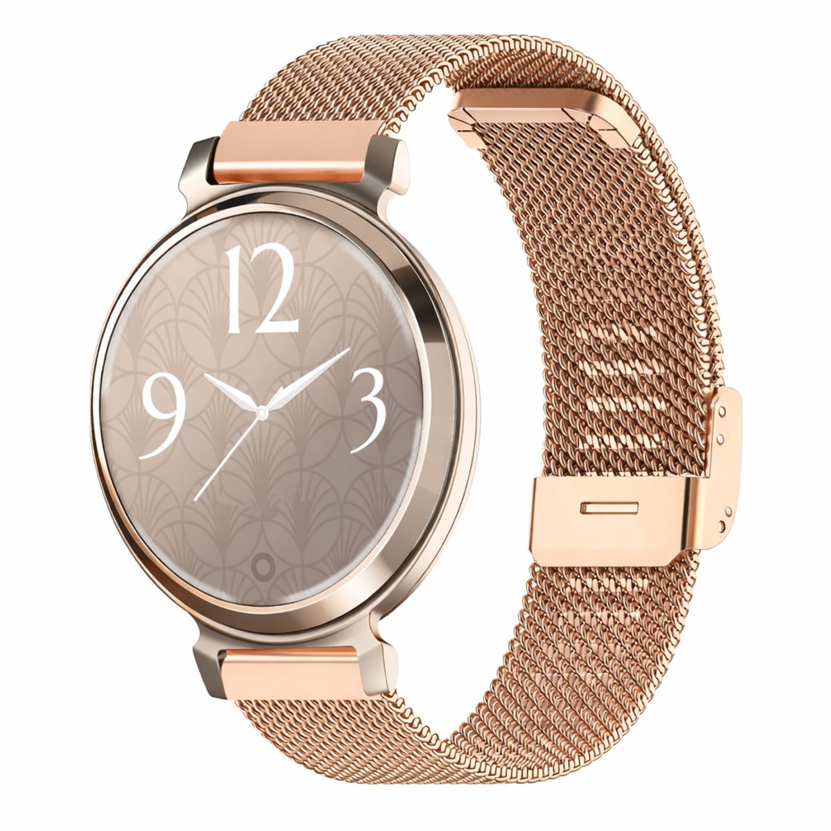 By Qubix - Milanese bandje met klemsluiting - Rosé goud - Geschikt voor Garmin Lily 2