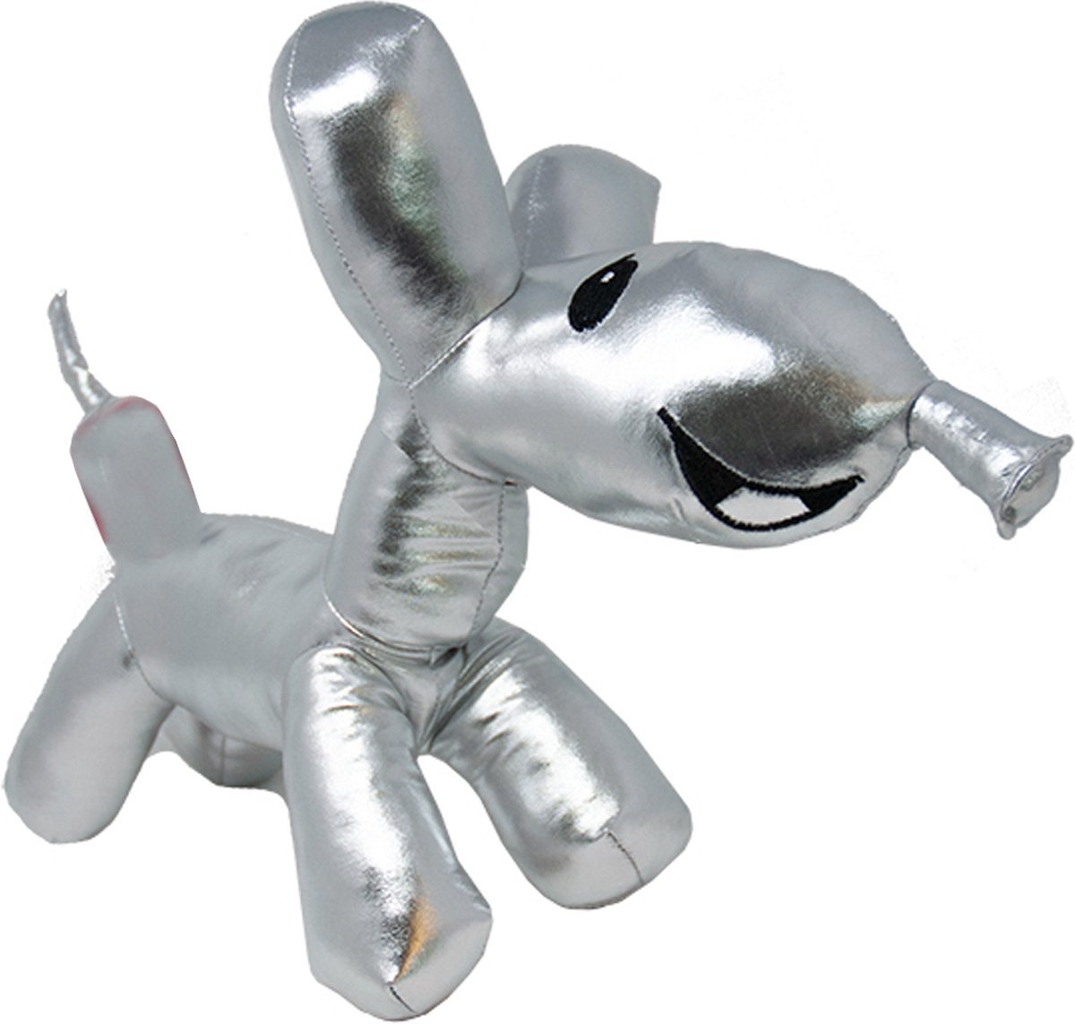 Ballooneez Hond (Zilver) Pluche Knuffel 35 cm
