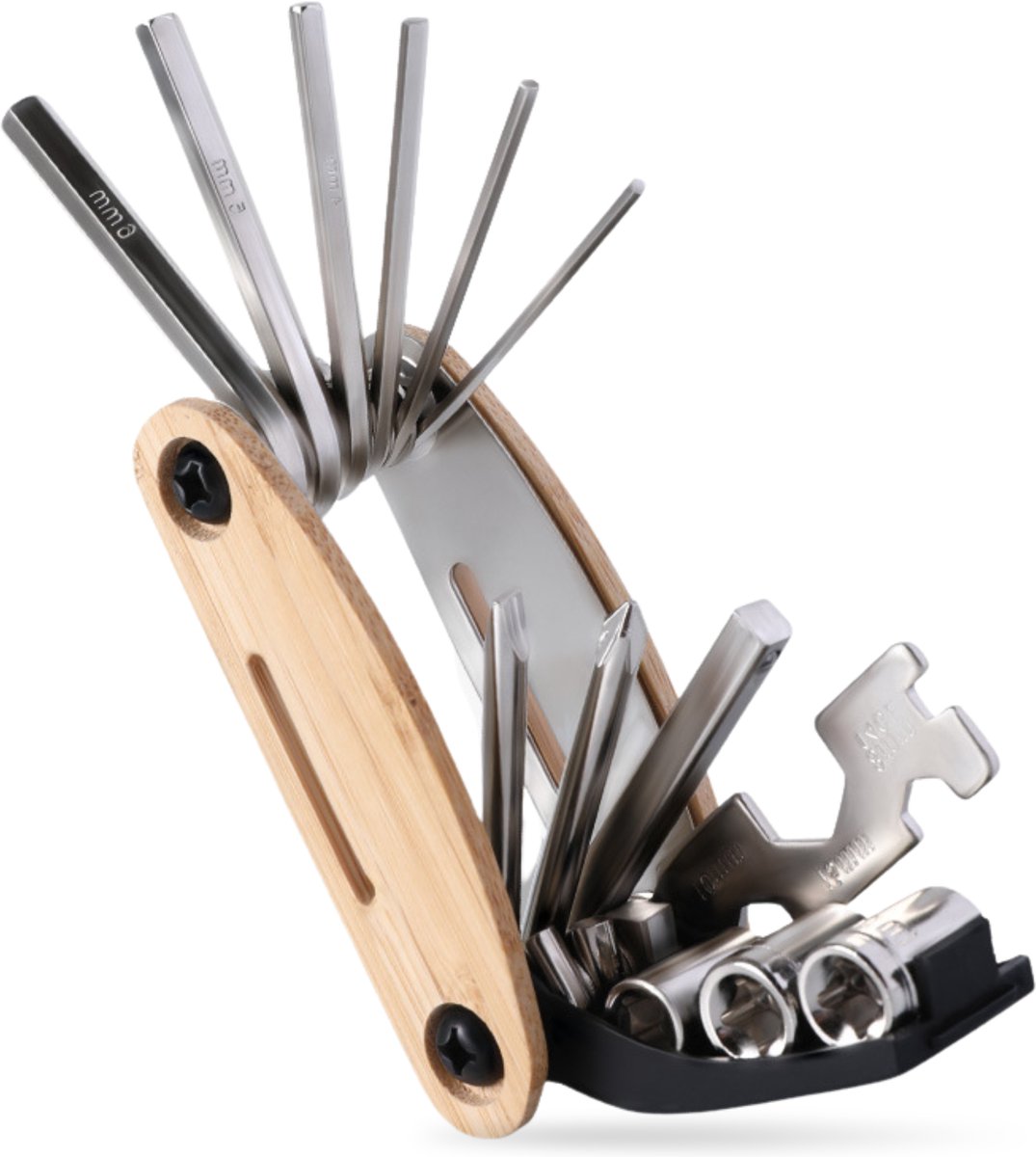 U Fit One Fietsgereedschap Multi Tool - Inbus en Moersleutels - Schroevendraaier - Opvouwbaar - Minitools voor Onderweg - Fiets Accessoires