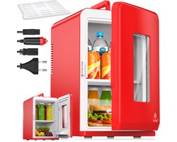 KESSER® Tafelmodel Koelkast 15 Liter AC DC 220-240V en 12V - Mini Koelkast Vrijstaand met Verwarmingsfunctie - Koelbox ideaal voor Auto en camperen -
