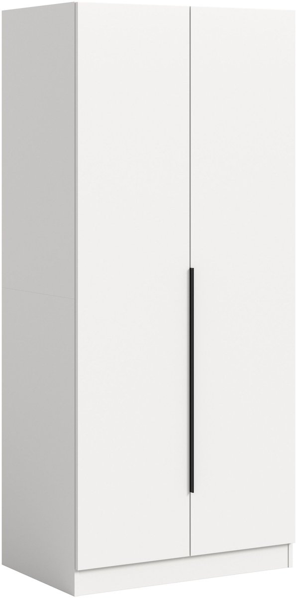 xonox.home Kopenhagen kledingkast met 2 deuren (B/H/D: 80x180x52 cm) in wit en wit