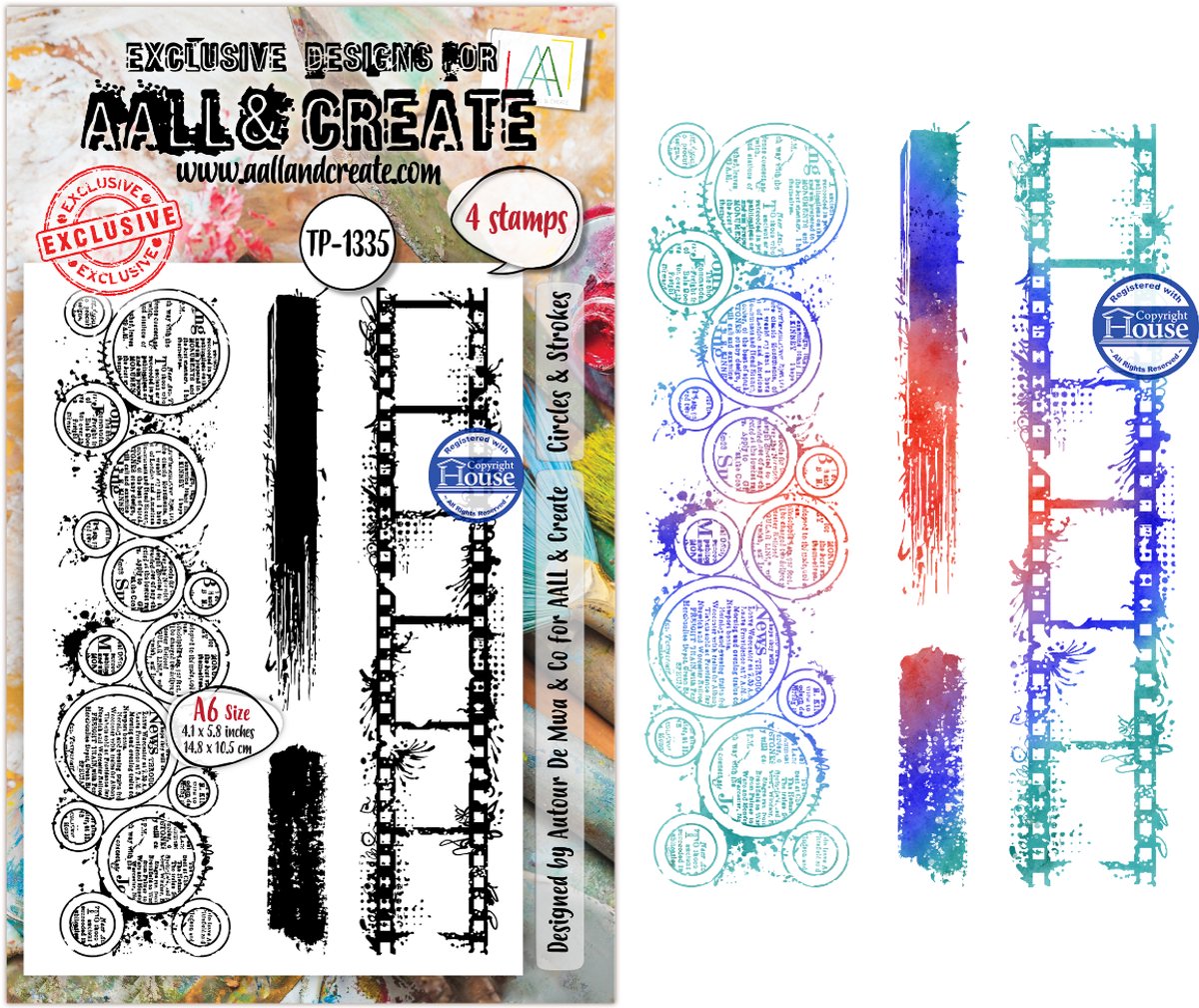 Aall & Create clearstamp A6 - Circles & strokes