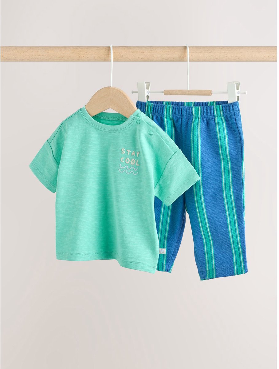 Next - Jongens - Babysweatshirt en broek - Groen