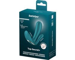 Satisfyer Top Secret+ | Vibrator voor G-spot- & anale stimulatie | 2 apart regelbare motoren | 12 trilprogramma's | werkt op batterijen (CR2) | siliconen | discreet te dragen