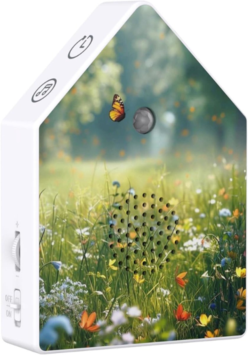 Muziekdoos Vogel - Natuurklankbox - Ontspanning Creëren - Bewegingssensor Timer - 15x10.8x3.7CM
