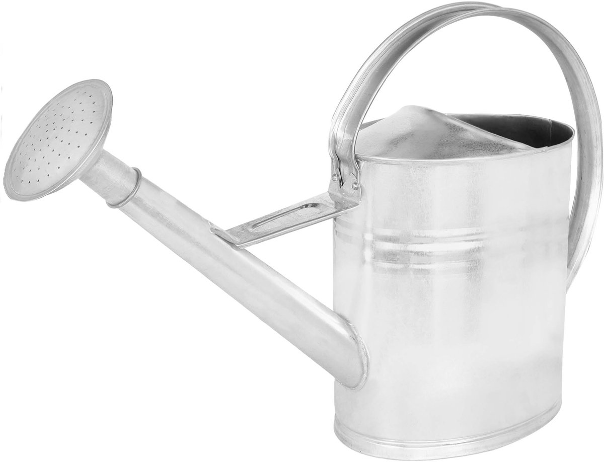 KOTARBAU® Gieter, Plantengieter, Verzinkt Staal, 12 L, Zilver, Met Afneembare Broes, Bloemengieter, Ergonomische Handgreep, Kamerplanten Gieter