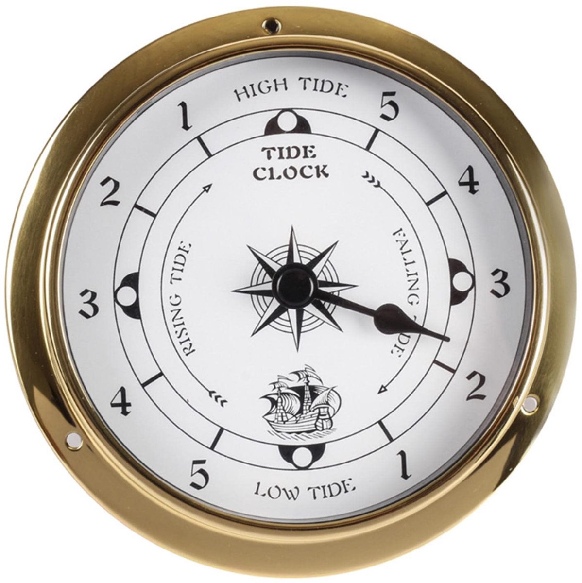 Weerstation Set - Barometer Hygrometer Klok - Weersvoorspelling Binnen Buiten - Traditioneel Metaal Design - Diameter 115mm - Goud