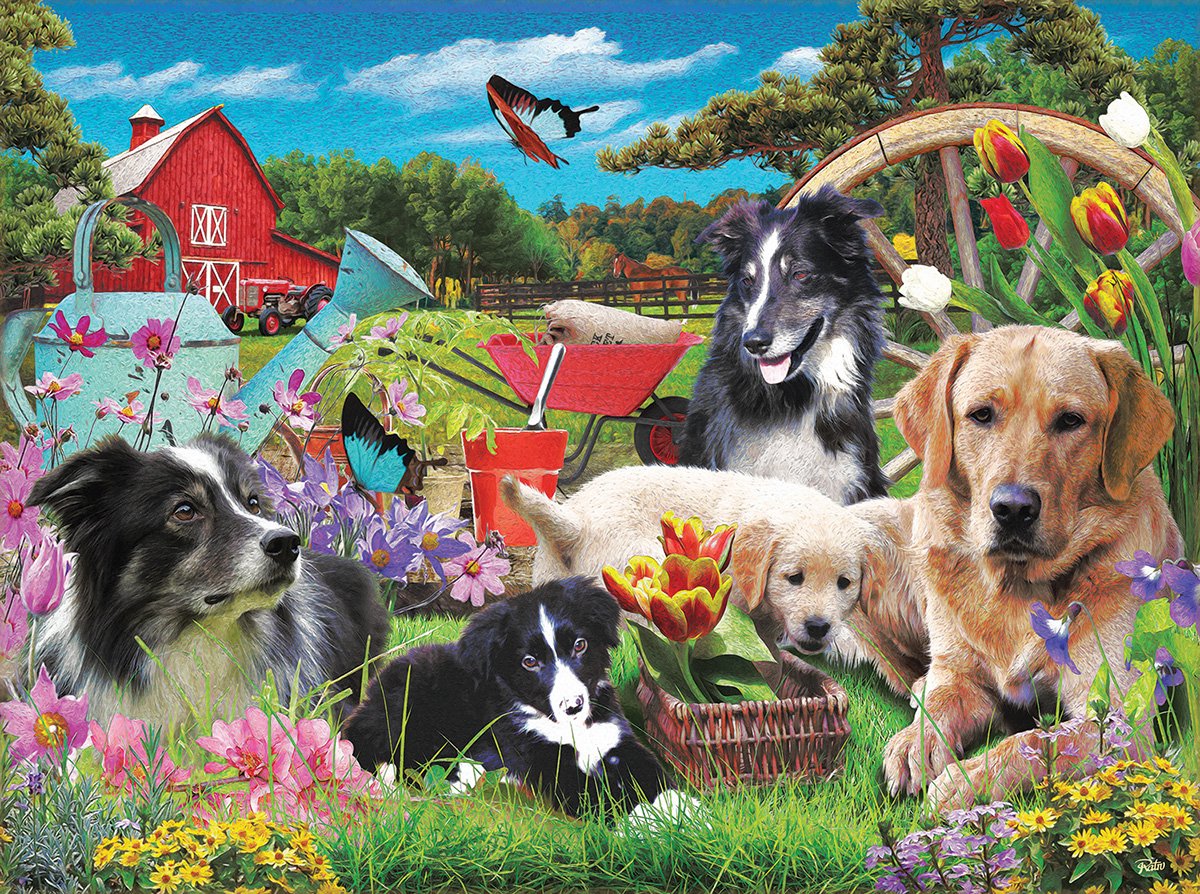SunsOut puzzel XXL stukjes - Who Has A Green Thumb ? - 500 stukjes.