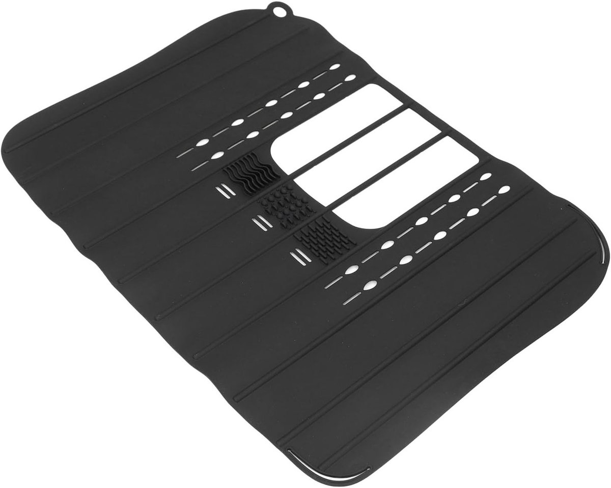 Grote Vouwbare Silicone Make-upmat met Stalen Stangen en Ophanghaken, Warmtebestendige Mat voor Badkamer en Reizen