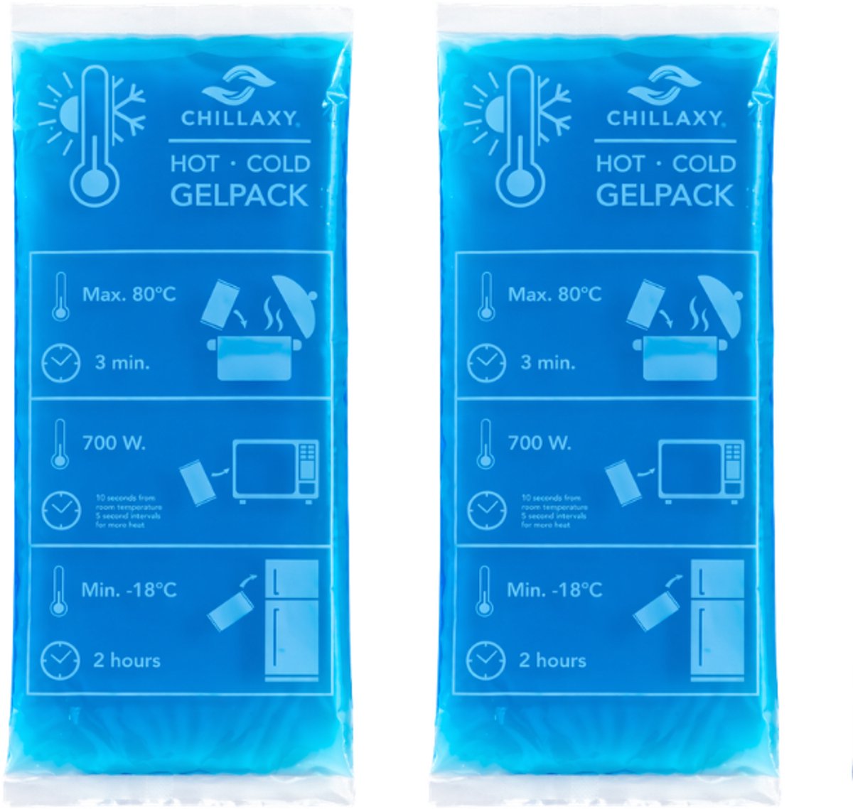 Chillaxy Coldpack – Icepack – Set van 2 Coolpack - IJspack, Gelpack – Koud Compress Herbruikbaar