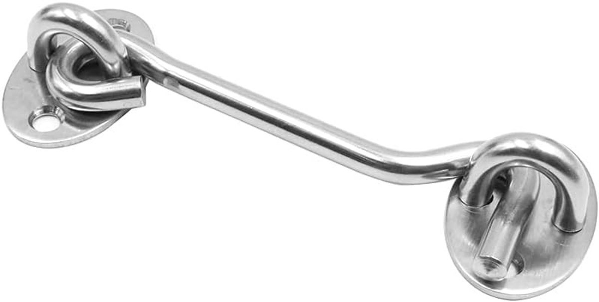 SPHProducts - Windvast Deurhaak - Extra Sterke Raamhaak - Solide Vergrendeling - 4 Inch - Badkamerdeur - Schuifdeur Beveiliging - Geschikt voor Raam e