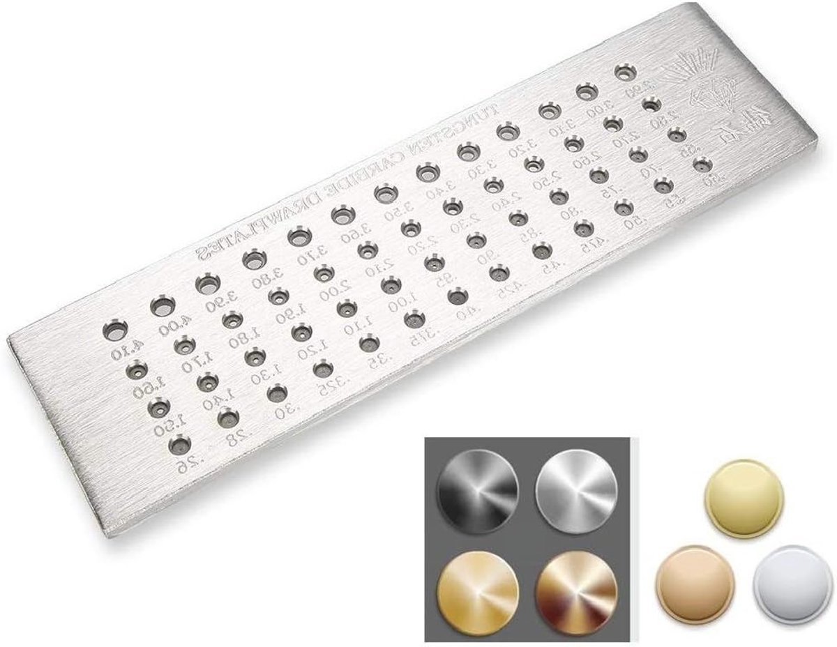 Circulaire Draadplaat voor het Maken van Sieraden, 52 Stuks Tungsten Gereedschap voor Zilver en Metaal Sieraden