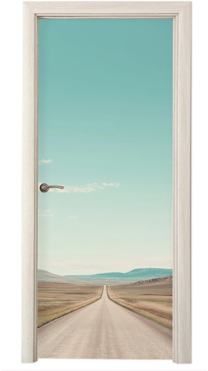 Deurposter 95x215 cm - Deursticker Pad - Landschap - Natuur - Meubelfolie zelfklevend - De