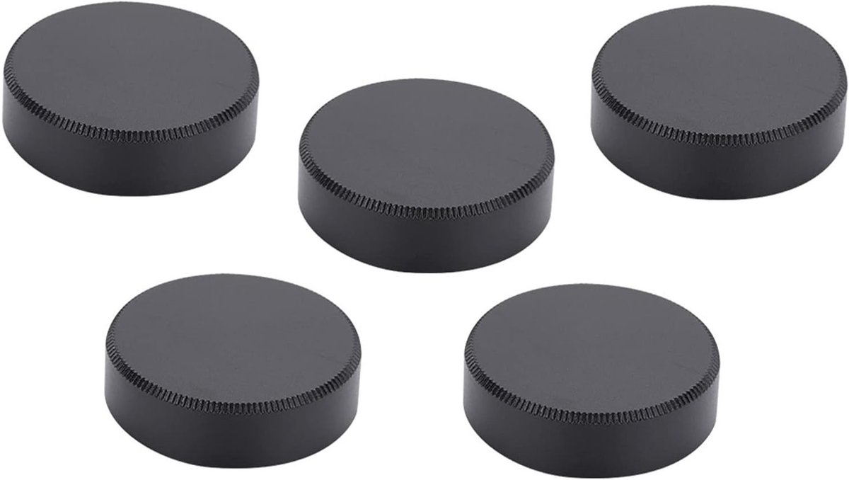 Metalen achterlens stofkap 25mm voor CCTV en TV lenzen - 5 stuks in 2 kleuren, bescherming en duurzaamheid