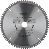 wolfcraft - Zaagblad 254x30mm voor Afkortzaag - 80 Tanden - Verstekzaag - Serie lila - 6543000
