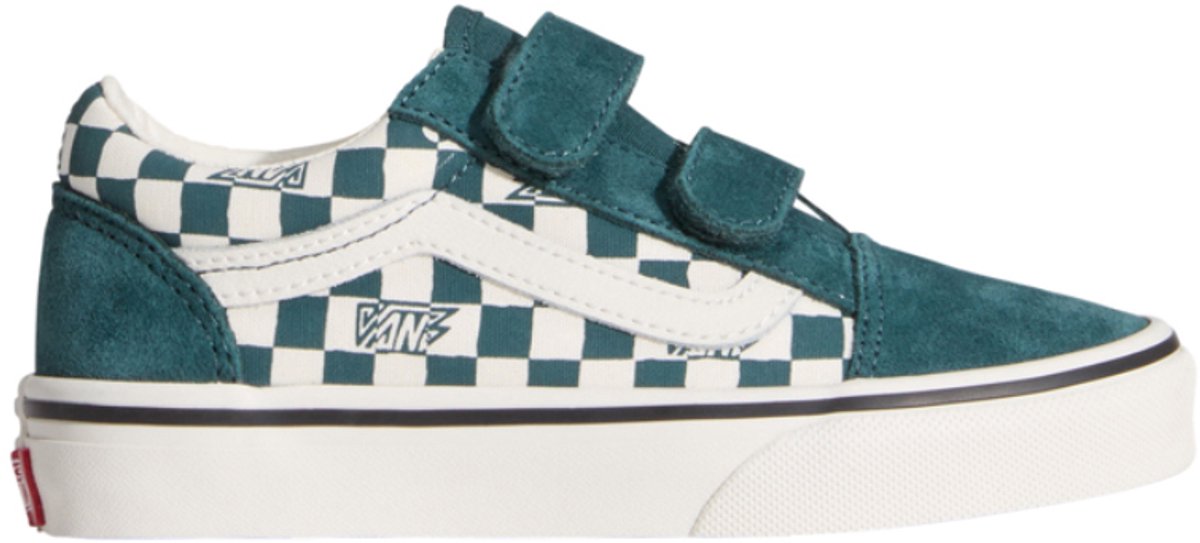 Vans Old Skool V Geo Check Mystic Moss Groen