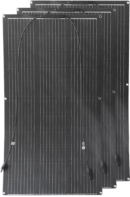 Zonnepaneel - Zonnepanelen - Zonnepanelen Met Stekker - Zonnepaneel Camper - Zonnepanelen Plat Dak - 100W - Hoogwaardige Etfe Flexibele Zonnepaneel Monokristallijn Kit Voor 12V Acc