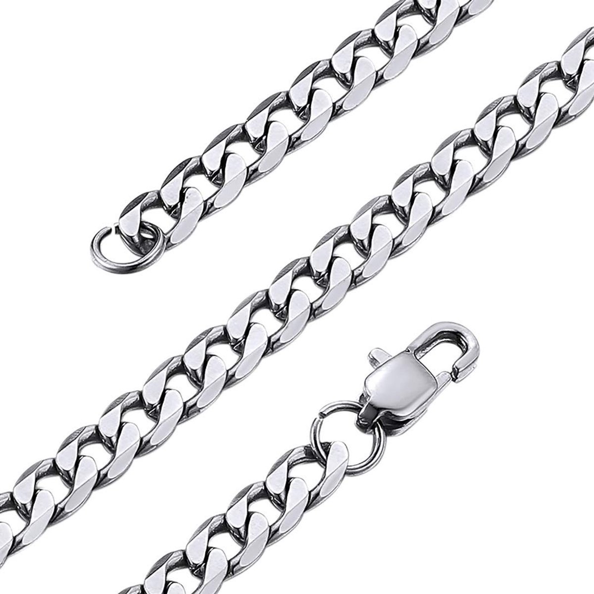 ONF3 - Cuban Chain - Hip Hop Sieraad - Stijlvolle uitstraling - 76cm - Stainless Steel - Duurzaam en trendy - Geschikt voor mannen en vrouwen