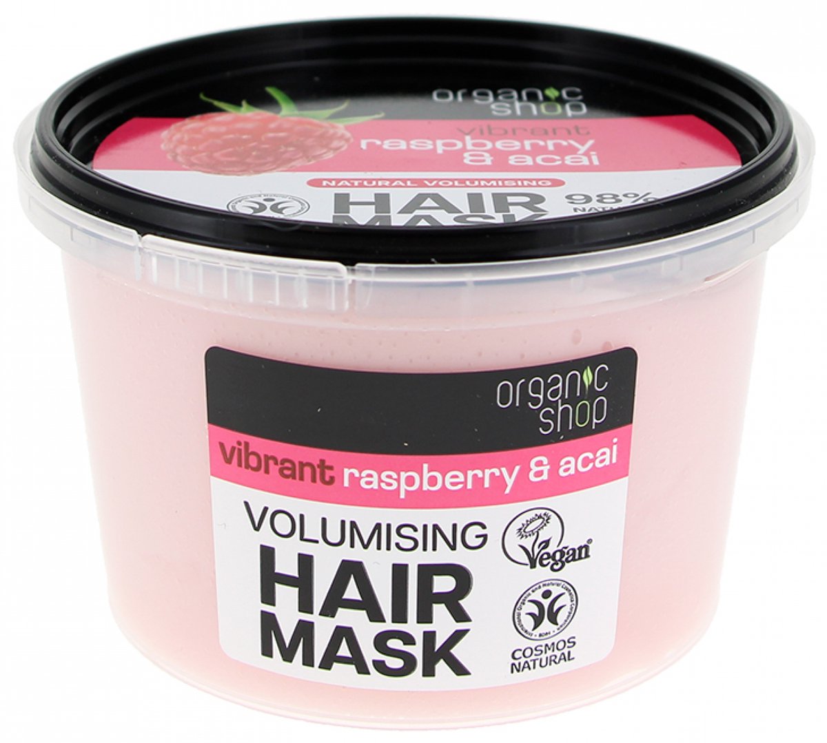 Organic Shop Vibrant Raspberry & Acai Volumising Natural Hair 250ml