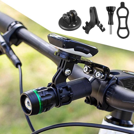 Fietssteun voor Garmin Edge GPS-fietsnavigatie met licht- en camerabevestiging voor optimale ritten — afbeelding 3