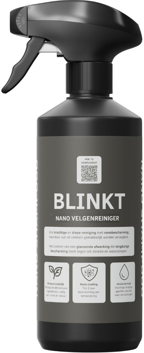 Velgenreiniger met Nano Coating - Velgen Schoonmaken zonder Schrobben - Aluminium Velgenreiniger - Wheel Cleaner - Verwijdert Remstof - Veilig voor Alle Velgen - 500ml