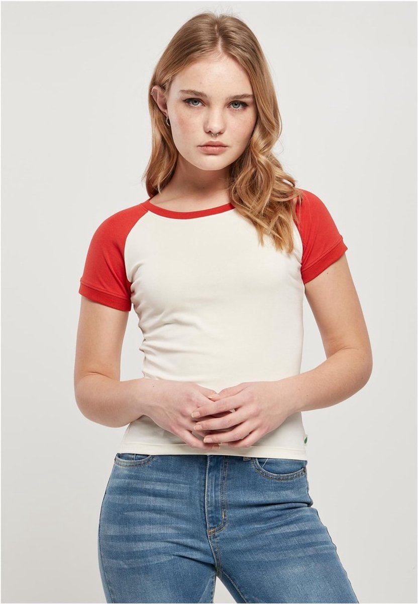 Urban Classics Organic Stretch Short Retro Baseball Top L Gebroken Creme
